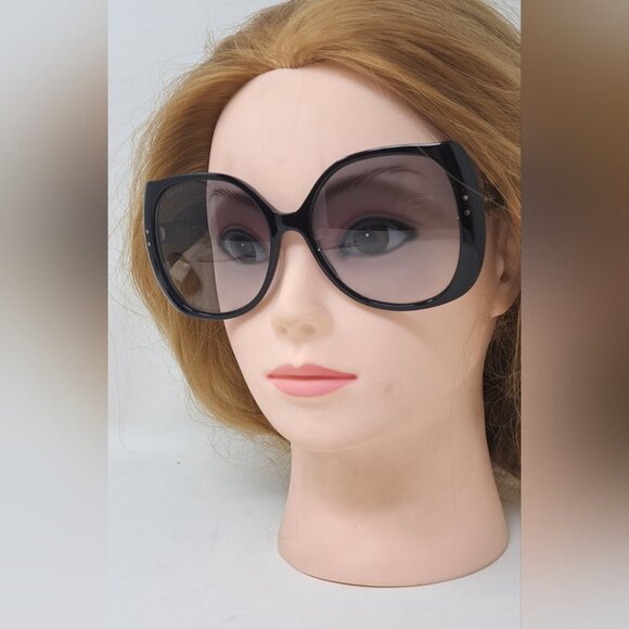 Gucci Nero Sunglasses Oversized Square Frame Black Gray GG0472SA 001 56-17-145 - Picture 5 of 15